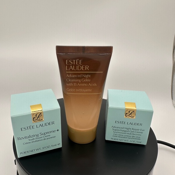 NEW Estee Lauder Skincare 3 piece Set - cleansing, eye and revitalizing supreme - Picture 1 of 9